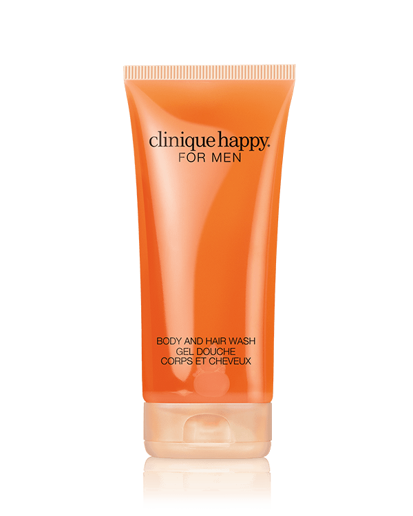 Гель для мытья волос и тела с ароматом Clinique Happy™ For Men, Гель для душа с легким ароматом, который также можно использовать в качестве шампуня.